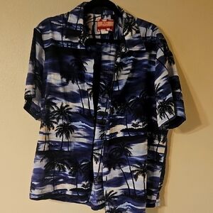 Blue and White Hawaiin Shirt